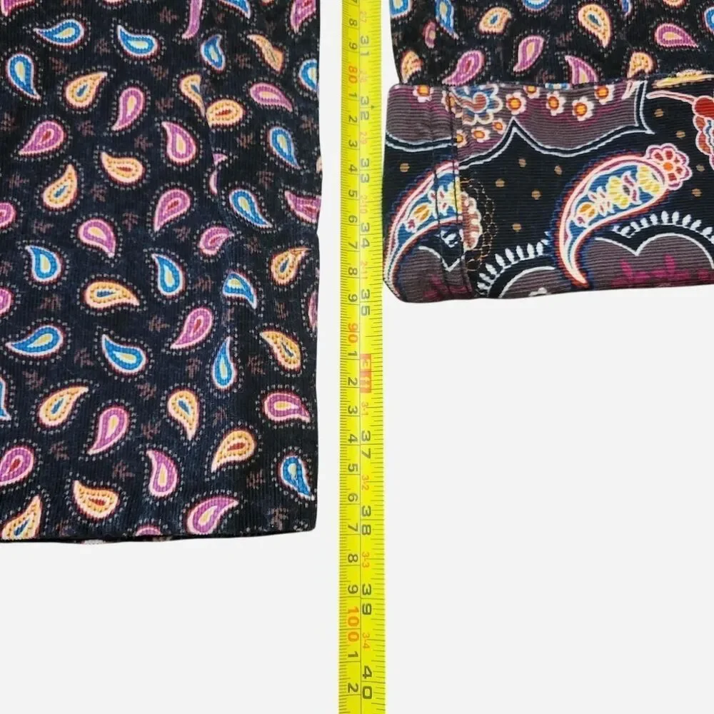 Vera Bradley Paisley Roll Up Cuff Corduroy Lounge Pajama Pants